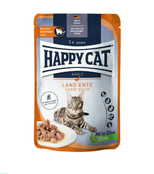 Happy Cat Ördekli Tahılsız Kısırlaştırılmış Kedi Konservesi 85gr