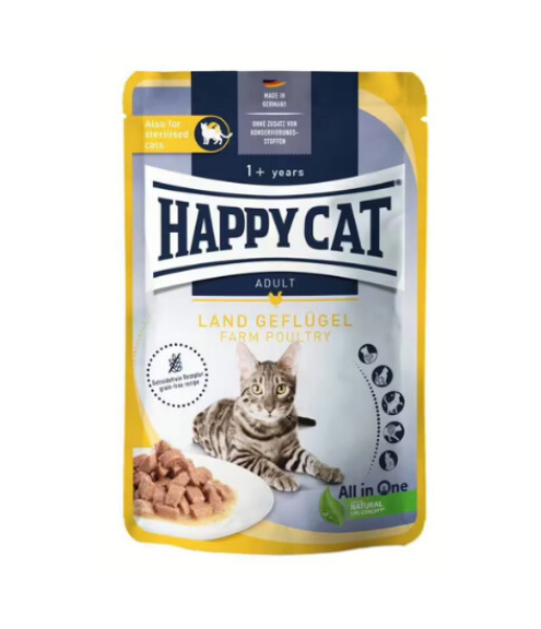 Happy Cat Tavuklu Tahılsız Kısırlaştırılmış Kedi Konservesi 85gr