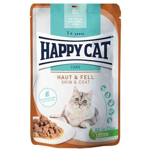 Happy Cat Deri ve Tüy Sağlığı Destekleyici Tavuklu Kedi Maması 85g