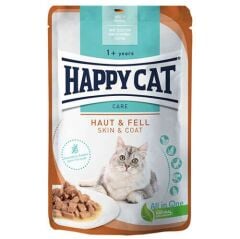 Happy Cat Deri ve Tüy Sağlığı Destekleyici Tavuklu Kedi Maması 85g