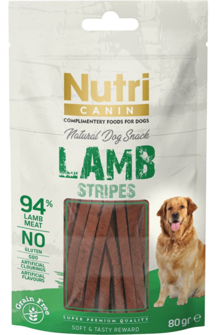 Nutri Canin Tahılsız Kuzulu Şeritler Köpek Ödül Maması 80gr
