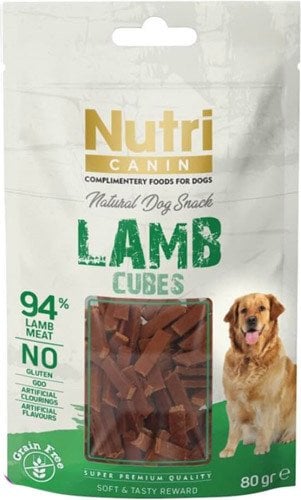 Nutri Canin Tahılsız Kuzulu Küp Köpek Ödül Maması 80gr