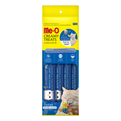 Me-O Creamy Tavuk & Ciğer & Keçi Sütlü Yetişkin Kedi Ödülü 4 x 15 G