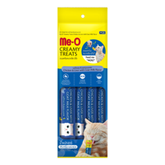 Me-O Creamy Tavuk & Ciğer & Keçi Sütlü Yetişkin Kedi Ödülü 4 x 15 G