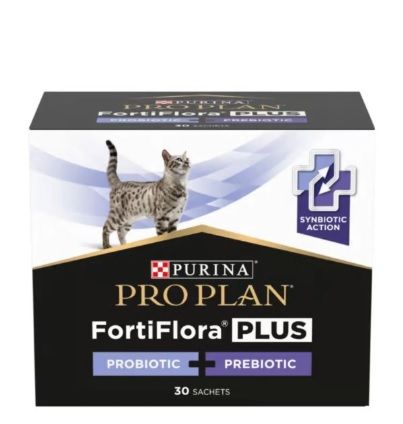 Purina Fortiflora Plus Proplan Kediler Için Probiotic ve Prebiotic Takviyesi 30 X 1,5 gr  SKT:04/2027