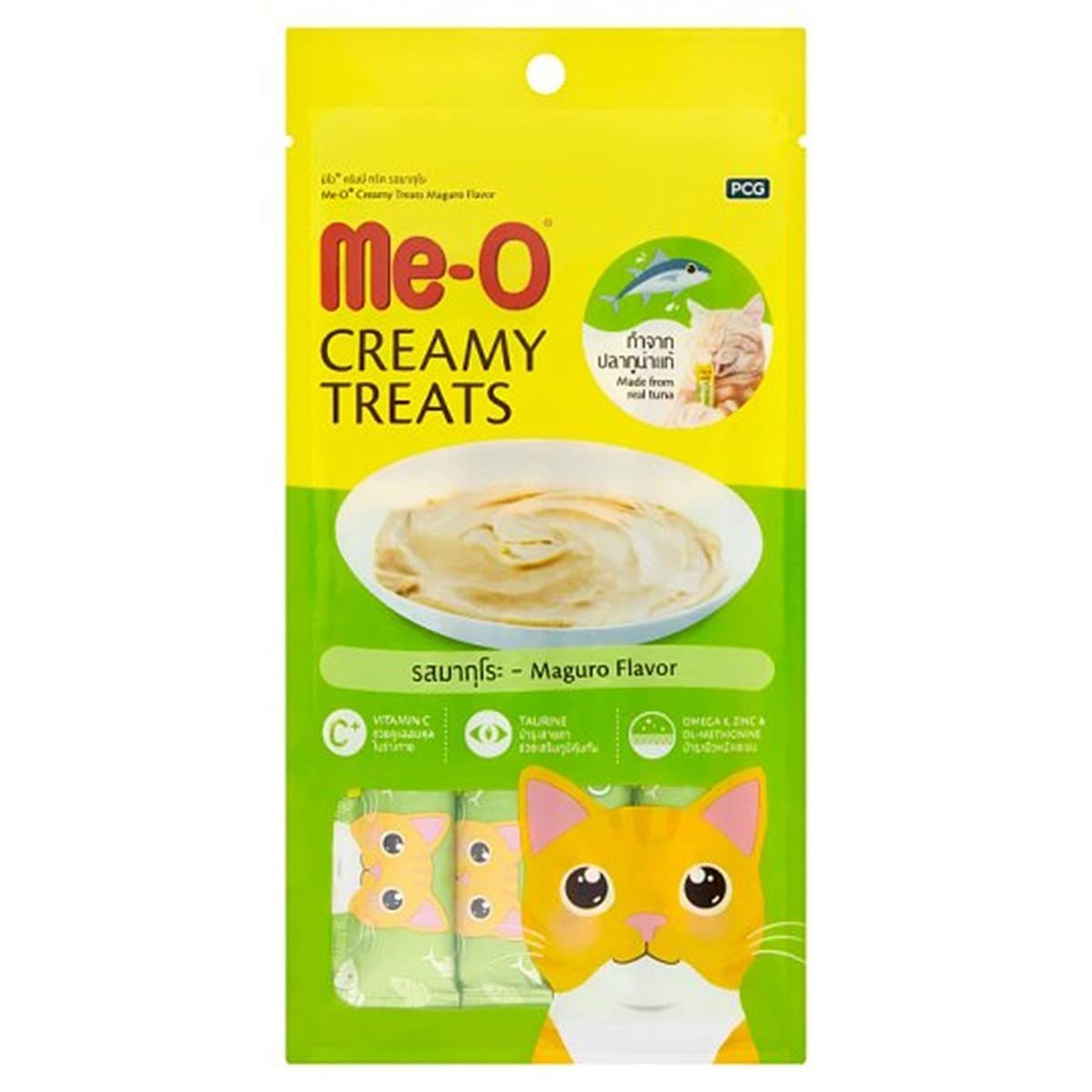 Me-o Creamy Sarı Yüzgeçli Orkinos Kedi Kreması Ödül 15gr x 4