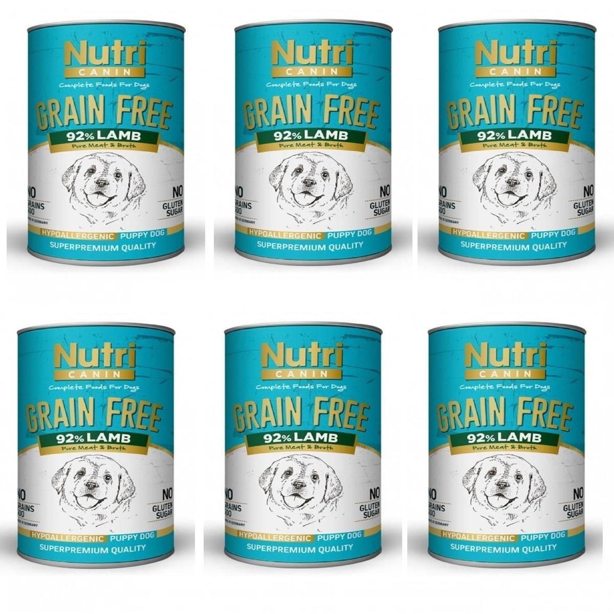 Nutri Canine Tahılsız Kuzulu Yavru Köpek Konservesi 400 Gr x 6 Adet