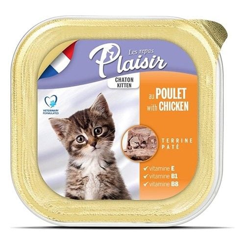 Plaisir Ezme Tavuklu Yavru Kedi Konservesi 100gr
